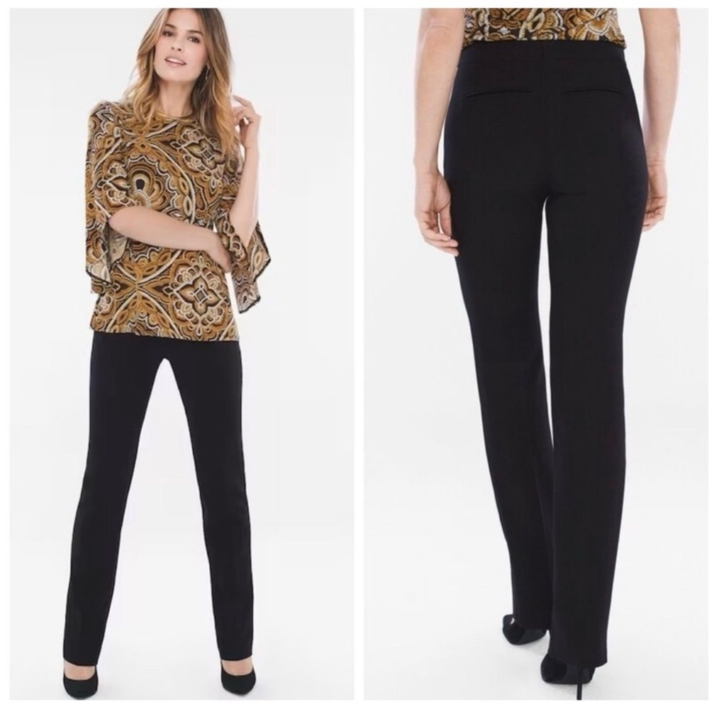 Chico's Black Straight-Leg Pants